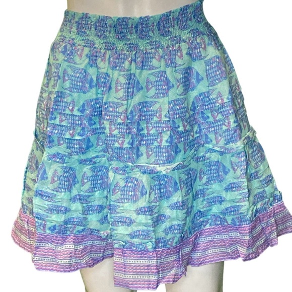 NWT Vineyard Vines Tang Fish Smocked Skirt - Picture 3 of 11